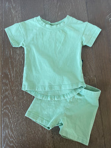 Millie & Roo green set - 0/6M