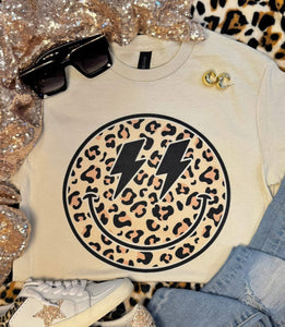 Leopard Smiley Tee