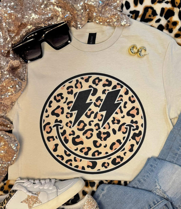 Leopard Smiley Tee