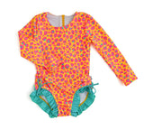 Leopard Rash Guard Swimsuit