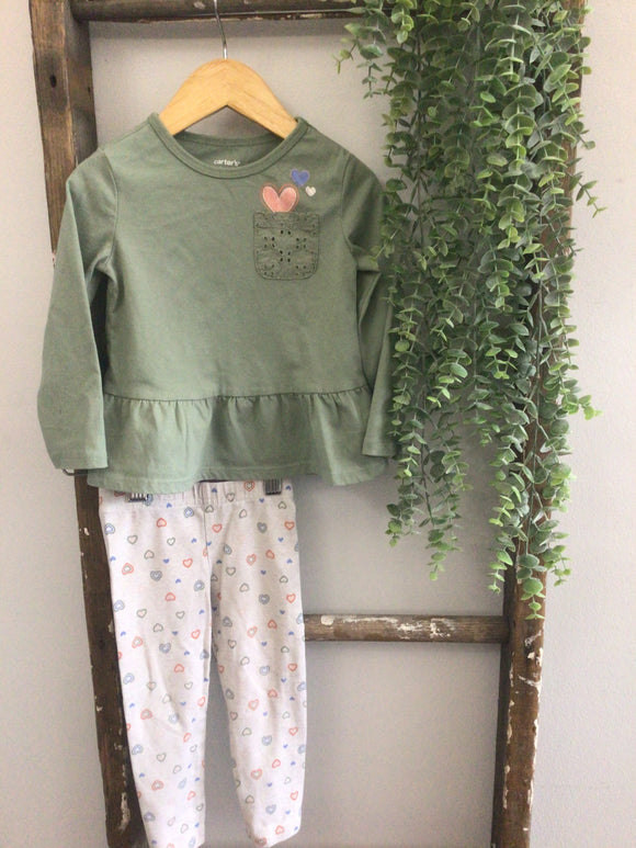 Carters heart long sleeve set-24M