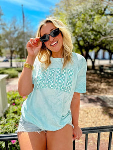 Blue Colorblast Mama Tee