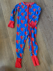 Kiki & Lulu Heart Check Bamboo Sleeper - 6/12M