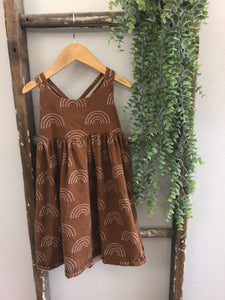 Kennedy & co brown rainbow dress-5