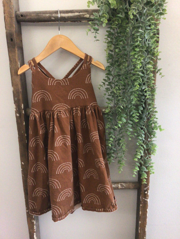 Kennedy & co brown rainbow dress-5