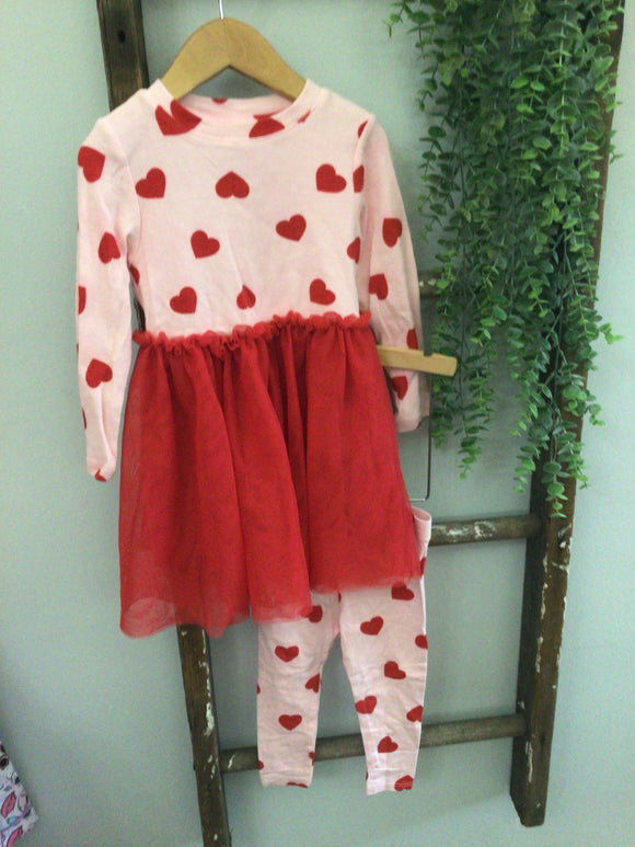 Pink and red heart set-2t