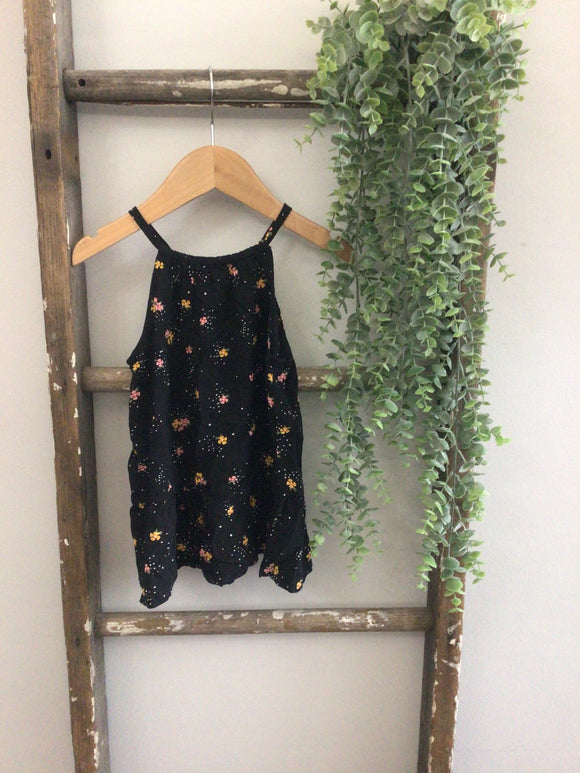 Old navy black floral tank-5