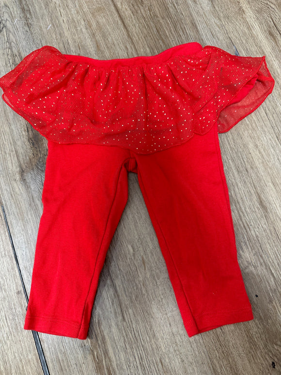 Red tutu leggings - 9M