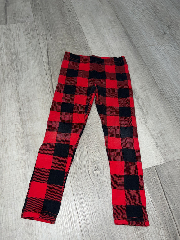 Carters red plaid leggings - 5