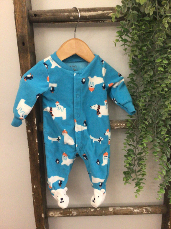 Blue polar bear sleeper-NB