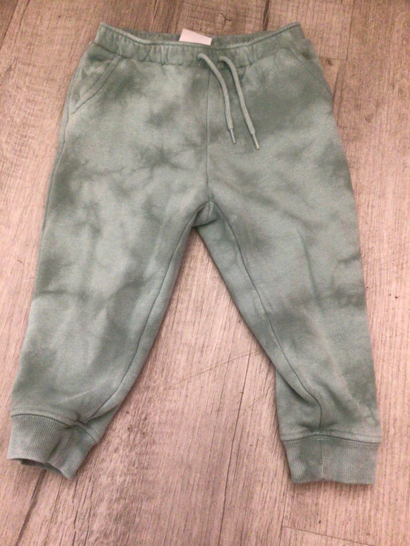 Green tie dye joggers- 2T