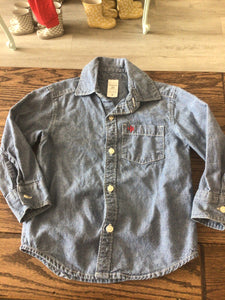 Carters Jean button up-2t