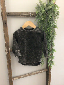 LenoxJames black acid wash long sleeve- 12/18M