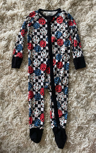 Bundles & Bliss Patriotic Smiley Bamboo Sleeper - 12/18M