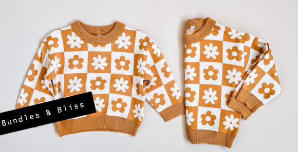 Retro Flower Sweater