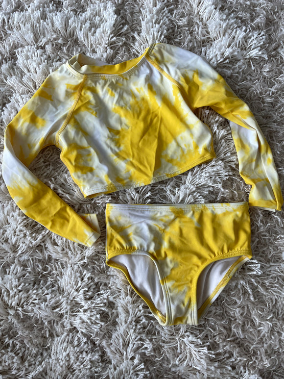 Yellow Tiedye Swimsuit - 4T