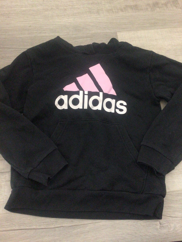 Black/pink adidas hoodie-10/12