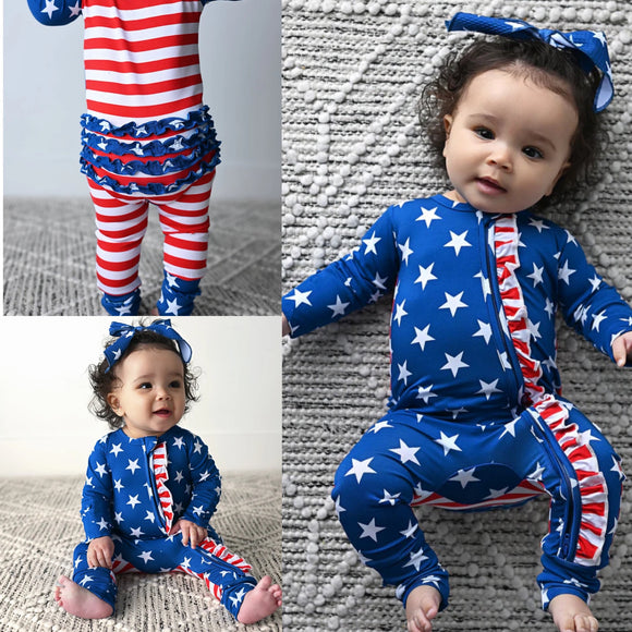 Stars & Stripes Ruffle Romper