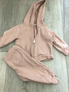 Carters pink jacket sweat set-9M