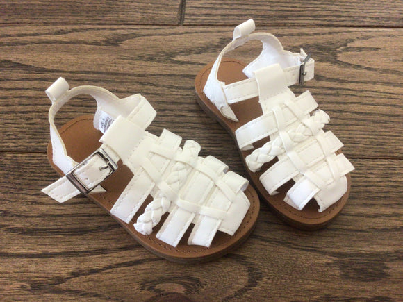 White strappy sandals-5