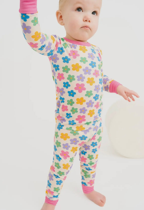 Retro Flower Bamboo Set