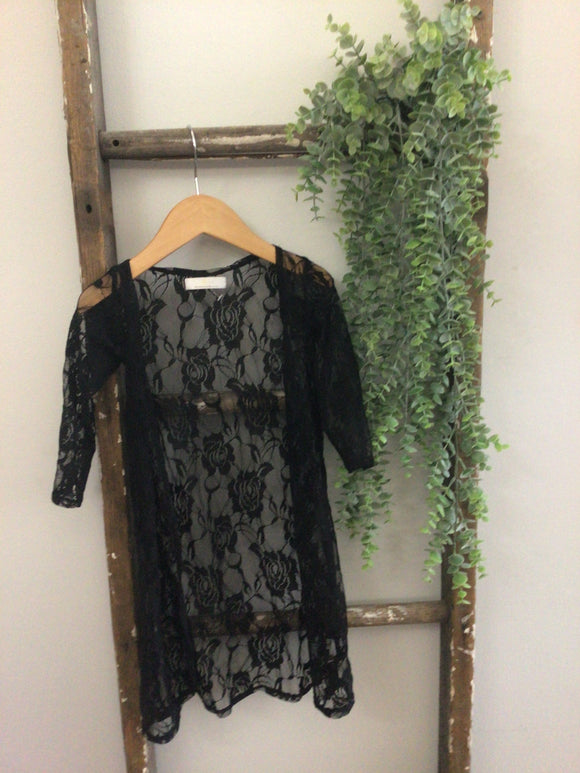 Black lace cardigan-18/24m
