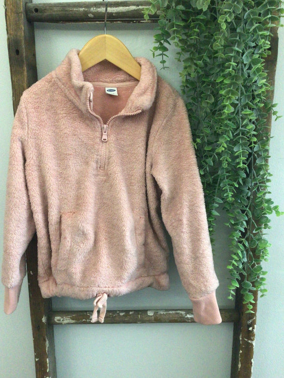 Pink fuzzy quarter zip-6/7