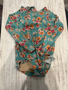 Kennedy & Co Blue Floral Swimsuit - 4T