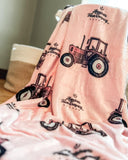 Tractor Minky Blanket