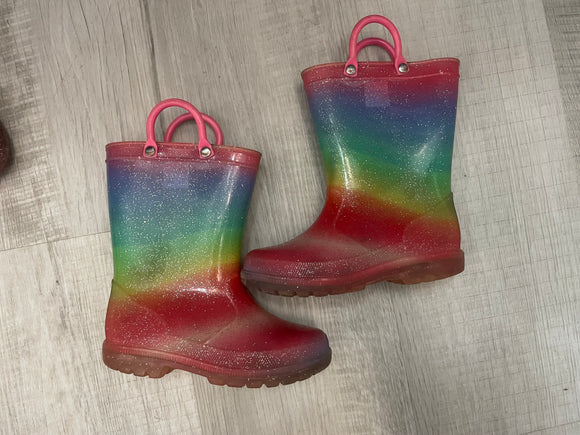 Rainbow Rain Boots - 10