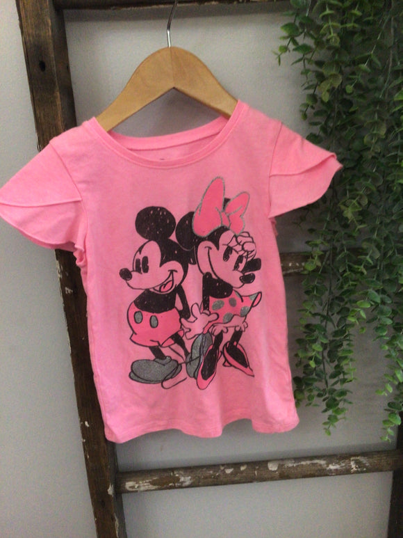 Pink Minnie & Mickey tee-3T