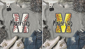 Softball mascot sweatshirt