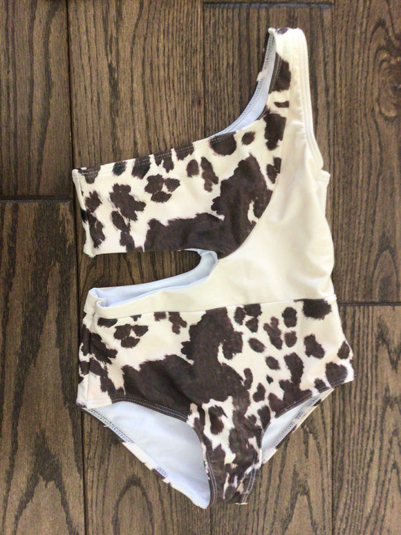 Cow One Piece Swim Suit 4T