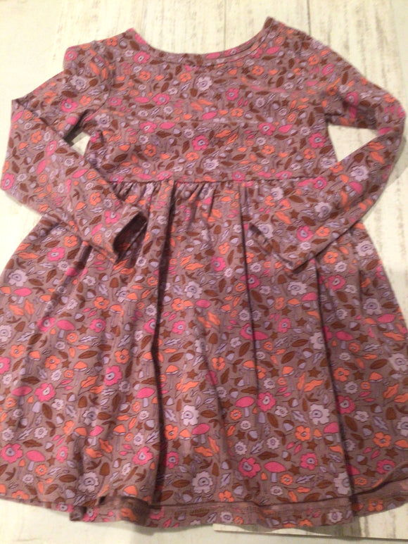 Tan floral dress-5T