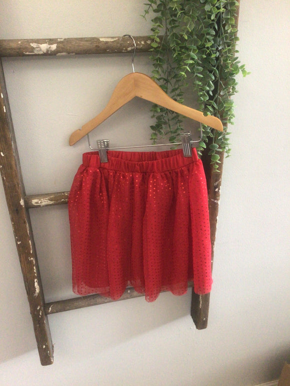 Red tulle skirt- 6