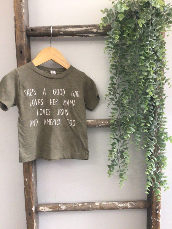 She’s a good girl tee-12/18m