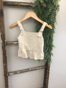 Tan striped tank- 5T