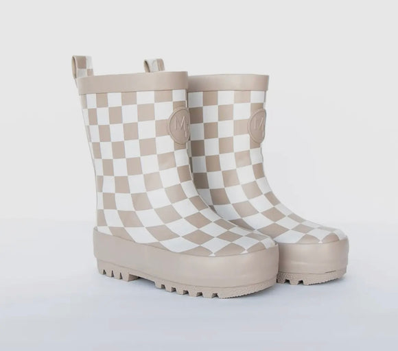Checkered Rain Boots
