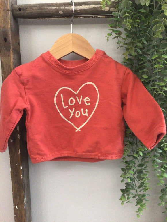 Red love you crew-6M