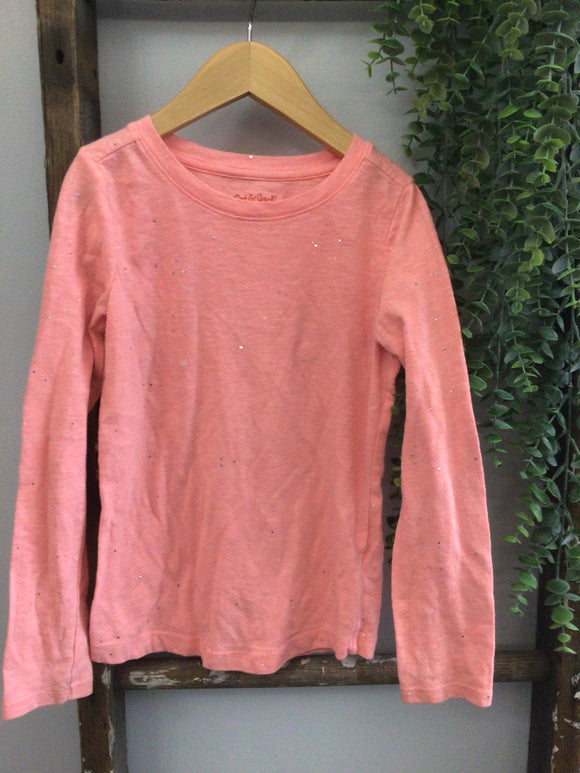 Peach sparkle long sleeve-S