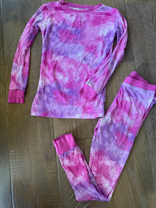 Purple Tiedye Dream Big Little Co Bamboo Set - 7/8