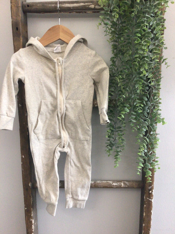 Little One Shop gray one piece-6/12M