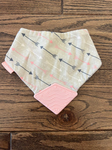 Pink Arrow Teething Bib