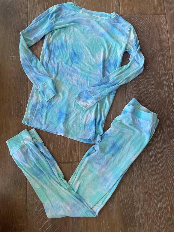 Blue Tiedye Dream Big Little Co Bamboo Set - 7/8