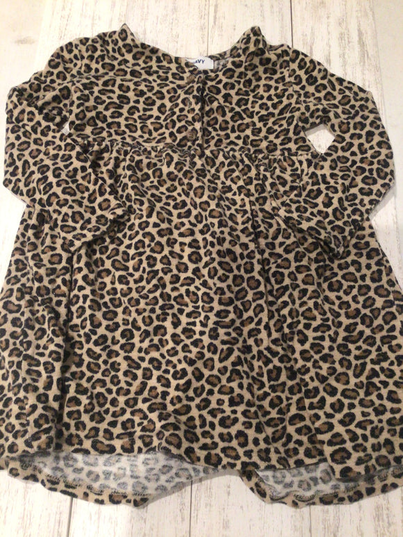 Old navy leopard dress-4T