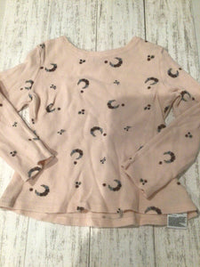 Pink moon waffle long sleeve-5T