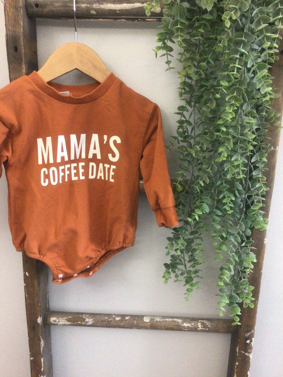 Mama’s coffee date bubble romper-12M