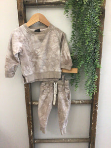 Little Bipsy tan tie dye set-6/12M