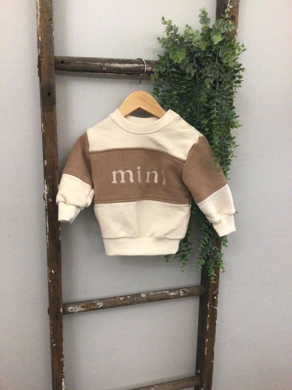 Mini tan pullover- 6/12M