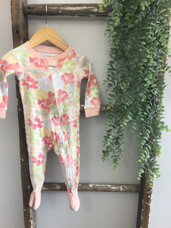 Burt’s bees baby floral sleeper-3/6M